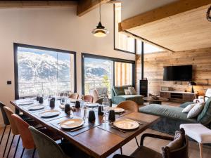 Chalet neuf à La Plagne, accès direct aux pistes, sauna, parking, 5 chambres - FR-1-755-39
