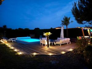 Maisons de vacances Ares, Villa Mapouchet, piscine : photos des chambres