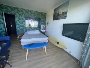 Studio sur 2 plages , piscine et 3 personnes