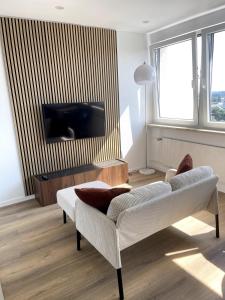 City Loft mit Balkonblick