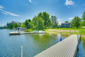 Lakefront Cabin with Fire Pit in Frederic!
