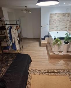 Appartements Suite deluxe avec jacuzzi et jardin a 2 min de la plage : photos des chambres