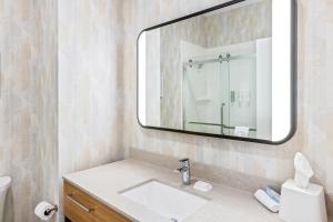 One-Bedroom King Suite with Kitchenette room in Hampton Inn by Hilton St Ignace Lakefront Mackinac