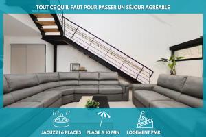 Maisons de vacances Le Naturiste Loft with Jacuzzi : Maison 4 Chambres