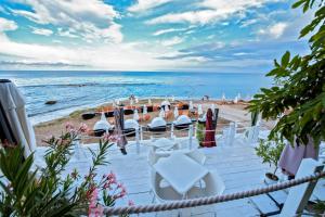 On the sand near the sea