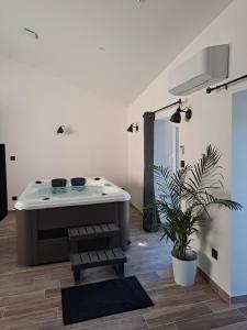 Maison chaleureuse avec jacuzzi interieur