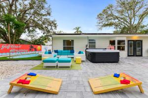 Resort Style Backyard Pool Sport Court Putt Putt