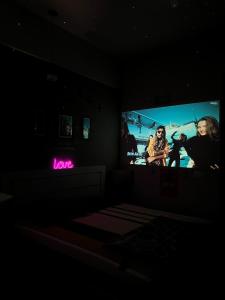 Romantic Stay with 4K Projector