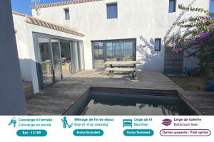 6 adultes et 2 enfants - piscine et accès plage direct