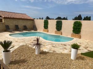 Maisons de vacances Tres beau mas provencale entierement renove Piscine & SPA entre Dentelles & Ventoux : photos des chambres