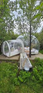 Eyja Mork - Aurora Borealis Igloo with Hot Tub, BBQ and shared kitchen