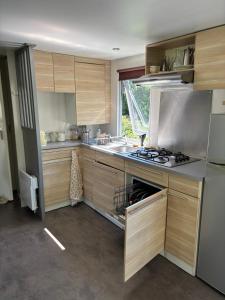 Mobile-home dans un camping