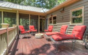 Plummer Lodge - Relax on the porch at this luxury Big Canoe getaway