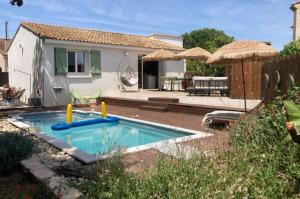 Maisons de vacances Villa au calme vue rare pinede proche mer et Montpellier : photos des chambres