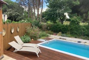 Maisons de vacances Villa au calme vue rare pinede proche mer et Montpellier : Maison 3 Chambres