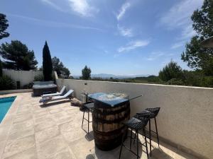 Villas Villa Prestige 5 etoiles, Piscine, Jacuzzi & Vue - Climatisation : photos des chambres