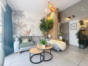 Maisons de vacances House La Palmeraie 4p-Garden-wifi-park-jacuzzi : photos des chambres