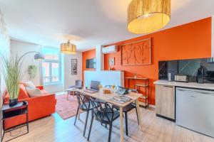 Appartements T2 Dahlia Roanne centre-ville - Parking & Clim : photos des chambres