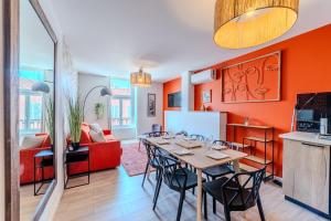 Appartements T2 Dahlia Roanne centre-ville - Parking & Clim : photos des chambres