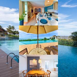 Aptos Pé na Areia Vista Mar Condomínio Resort Completo com Piscina borda Infinita, Beach Tennis, Academia, Sala de Jogos, Brinquedoteca, Playground e Portaria 24H 3 Quartos com Ar-Condicionado, Churrasqueira Privativa Reserve Agora e Viva essa Experiência