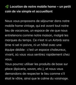 Campings Mobile-home en bord de mer : photos des chambres