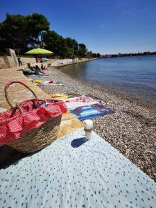 Apartments Becky on a sandy beach without crowd