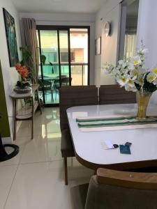 apartamento de frente para o mar com linda area de lazer