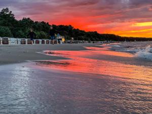 Villa Strandidyll Apartment 3, Balkon mit Meerblick