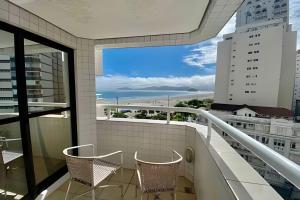 Bela vista da praia de Santos