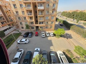 The apartment overlooks a main street view