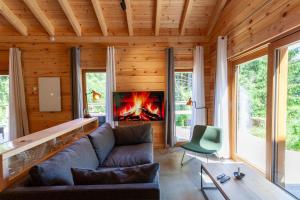 Ferienhaus Blockhouse 8 mit Sauna, Terrasse und Grill