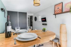 Appartements Toulouse centre Studio equipe, Netflix & fibre : photos des chambres