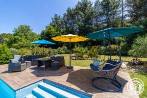 Maisons de vacances Gite Ecrin de Verdure Jacuzzi et piscine : photos des chambres