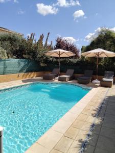 Appartements Havre de paix au coeur du Sud appartement cosy climatise piscine privee entre mer et tresors du Languedoc : photos des chambres