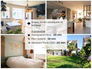 Maisons de vacances Maison familiale 10 personnes jardin proche Disneyland : Maison 5 Chambres