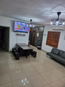 A three-bedroom house downtown