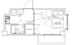 MIYAVI#407 3min walk Narimasu Station, 3 people, double bed & sofa, Tokyos largest Don Quijote