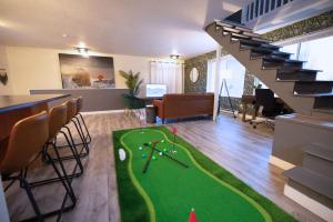 Views of Lone Peak and mini golf