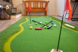 Views of Lone Peak and mini golf