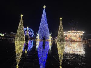 Penthouse with a city view