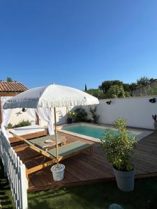 Maisons de vacances Villa avec piscine privee : photos des chambres