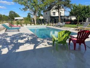 Maisons de vacances Gite de Mont-Pres-Chambord au coeur des Chateaux de la Loire avec piscine privee : photos des chambres