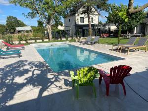 Maisons de vacances Gite de Mont-Pres-Chambord au coeur des Chateaux de la Loire avec piscine privee : photos des chambres