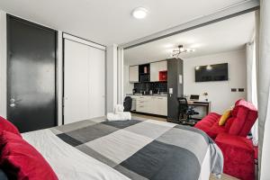 U310 - A pasos del Movistar Arena - 1dorm en Santiago - Wifi- Check in autonomo - Seguridad