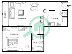StayShort - Modern 1 Bedroom in JLT Sleeps 2 with Lake Views