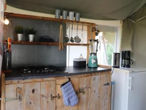 Safari tent in the middle of the Fryske Walden