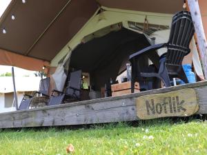 Safari tent in the middle of the Fryske Walden