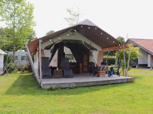 Safari tent in the middle of the Fryske Walden