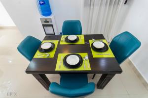 Elegant cozy two bedroom apartment with swimming pool well equipped ample parking space, children playing ground and amazing city views