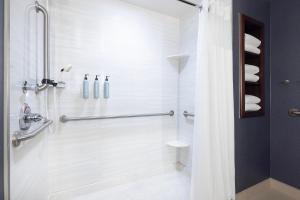 One-Bedroom Queen Suite with Two Queen Beds and Sofa Bed - Mobility and Hearing Accessible with Roll-in Shower room in Residence Inn Rochester Henrietta